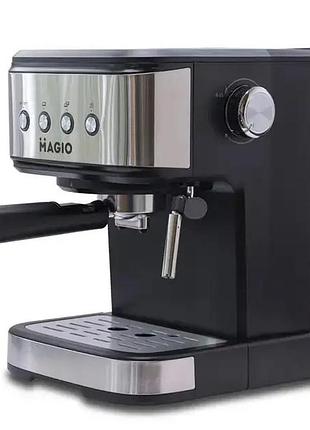 Еспресо кавоварка magio mg-451 з капучинатором та італійською помпою фільтром 960w 1.5л