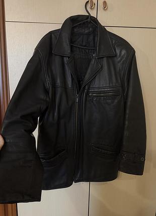 Куртка шкіряна натуральна повністю вінтажна класична великий розмір італія 🇮🇹