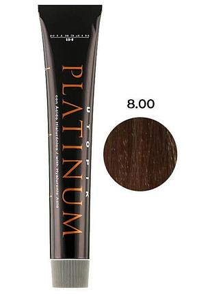 Професійна стійка крем-фарба для волосся hipertin platinum 8.00 світлий натуральний блонд 60 мл