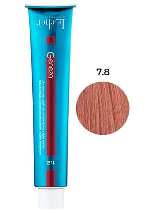 Професійна стійка аміачна крем-фарба для волосся le cher geneza 7tb (7.8) дуже світлий тютюн 100мл