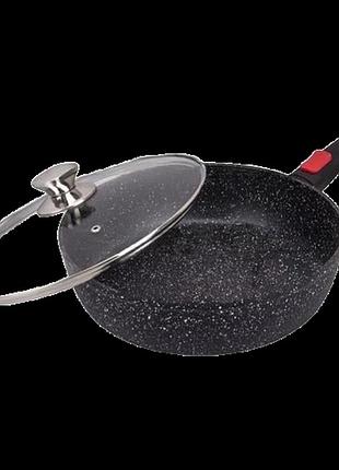 Сковорода з антипригарним покриттям edenberg eb-14143 знімна ручка 3.8 л 28 см