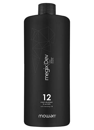 Кремообразная профессиональная окислительная эмульсия для окрашивания megix10 mowan 12 vol 3,6%, 1000 мл