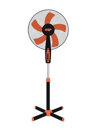 Підлоговий електричний вентилятор вітек вт-1630bо поворотний 100вт 40см із захисними решітками для дому офісу