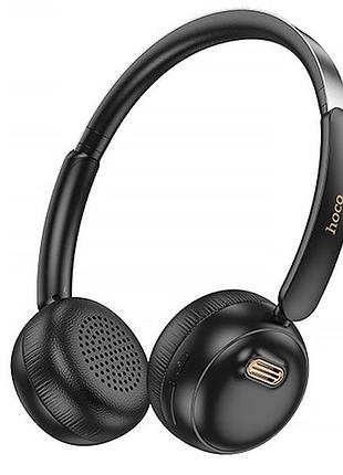 Беспроводные блютуз наушники hoco w62 verso retro накладные с микрофоном для компьютера и телефона black