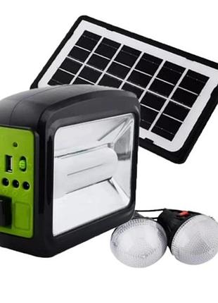 Фонарь прожекторный переносной cclamp 01 - 3.5w солнечная система освещения с солнечной панелью черный с салатовым