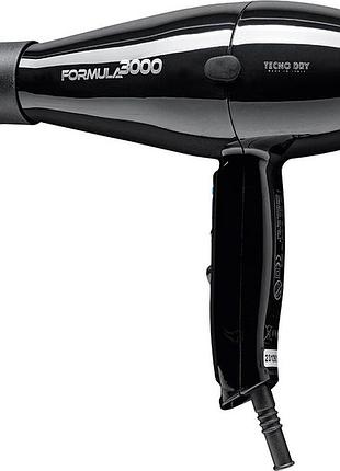 Фен стайлер formula 3000, 2000w tecnodry концентратор 2 скорости 4 температурных режима съемный фильтр черный