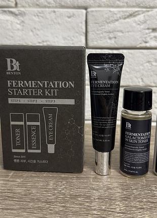 Набір ферментований тонер, есенція та крем для шкіри навколо очей