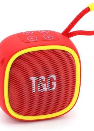 Портативная bluetooth-колонка t&g tg659 беспроводная переносная колонка с влагозащитой красный