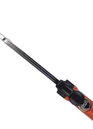 Профессиональная плойка щипцы керамическое покрытие daling dl-5258 led‑индикатор 120–210 °c черный/оранжевый