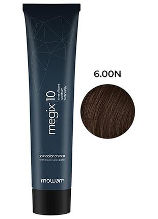 Краска для волос с низким содержанием аммиака megix10 mowan 6.00n интенсивный нейтральный темный блонд 100 мл