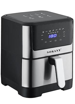 Аэрофритюрница безмасляная sokany sk-zg-8040 электрический аэрогриль 7л с сенсорным управлением 1800вт