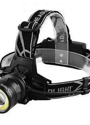 Яркий мощный аккумуляторный налобный фонарь headlight на голову t6+cob 2х18650 bl-c861