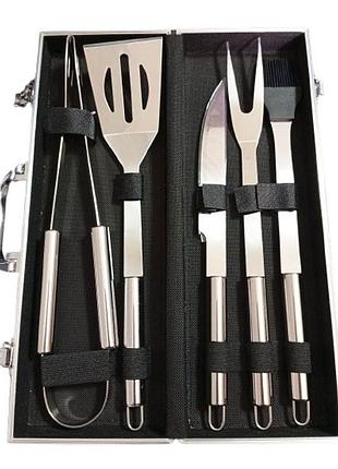 Набір для гриля та барбекю: 5 аксесуарів у кейсі - для любителів bbq - з нержавіючої сталі 2303