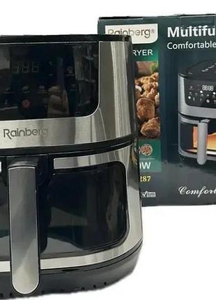 Аэрофритюрница rainberg rb-2287 12.5 л аэрогриль с сенсорным управлением мультипечь 4200 вт