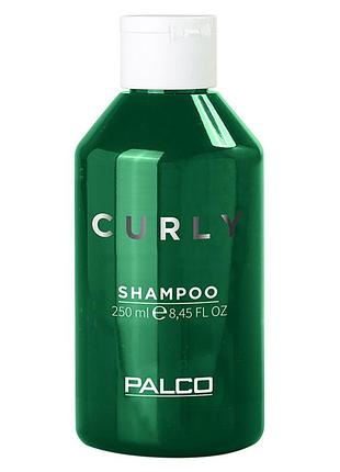 Профессиональный смягчающий шампунь для кучерявых и волнистых волос curly palco, 250 мл с маслом ши
