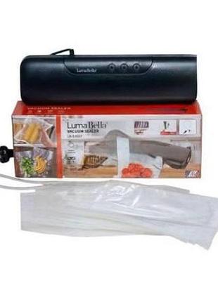 Вакууматор lumabella lb-63027 10 пакетов и шланг для контейнеров 100 вт черный