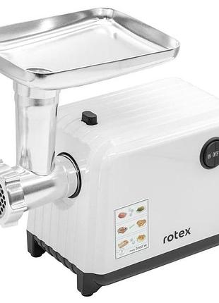 Электрическая мясорубка rotex rmg200-w электромясорубка 3 решетки белый 1500 вт