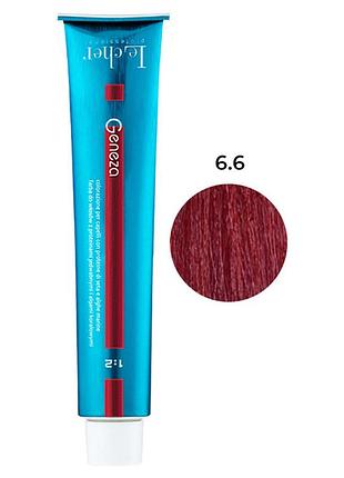Професійна стійка аміачна крем-фарба для волосся le cher geneza 6.6 (6tpr) з протеїнами шовку 100 мл