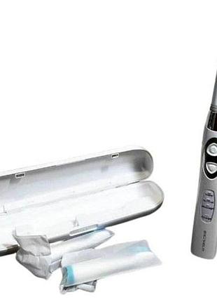 Електрична зубна щітка grunhelm gsw-3h акумуляторна електрощітка 3 насадки белый