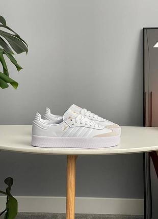 Adidas samba platform white