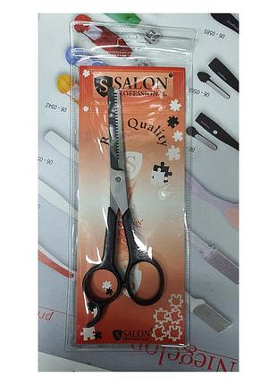 Профессиональные филировочные ножницы для стрижки волос salon professional 5,5 с пластиковыми ручками