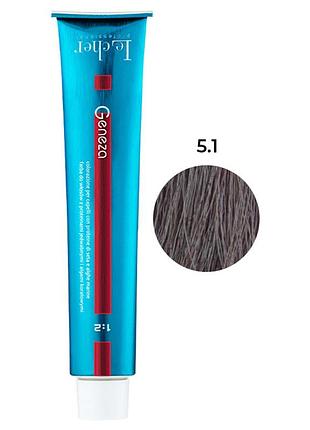 Професійна стійка аміачна крем-фарба для волосся le cher geneza 5.1 з протеїнами шовку 100 мл