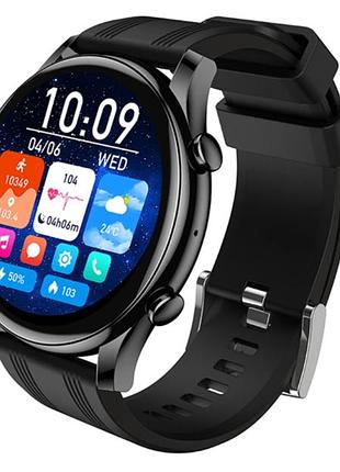 Смарт-годинник hoco y38 з великим сенсорним дисплеєм bluetooth сумісний з android та ios чорний