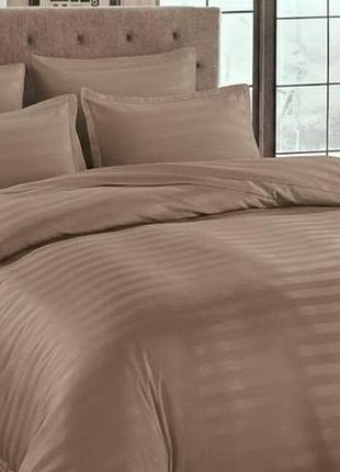 Постільна білизна «сім’я» коричнева комплект для ліжка з підковдри простирадла та двох наволочок