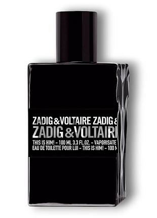 Чоловічий парфум тестер zadig & voltaire this is him парфумована вода для чоловіків 100мл