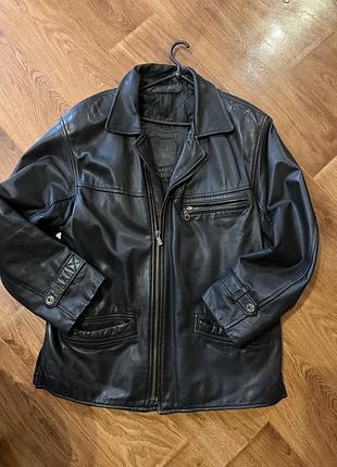 Куртка  піджак шкіряна натуральна повністю вінтажна класична великий розмір італія 🇮🇹