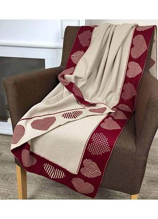 Плед вязаный сердца тм прованс