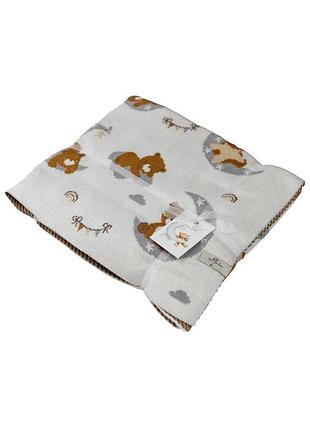 Плед дитячий в'язаний тедді на місяці тм прованс