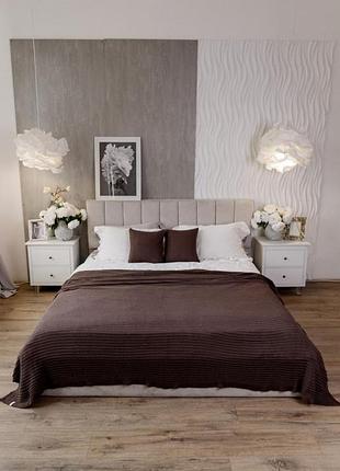 Плед в'язаний cotton шоколадний тм прованс