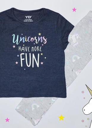 Пижама трикотажная для девочки оригинал примарк primark единорог