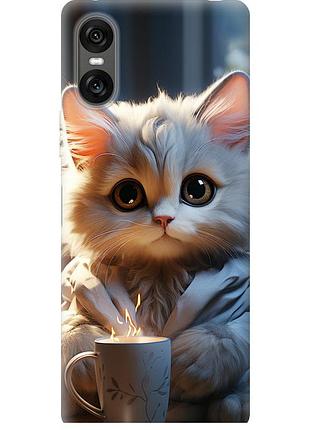 Чехол силиконовый на телефон sony xperia 10 vi white cat "5646u-3976-58250"