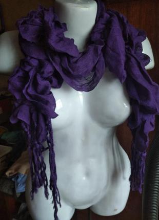 Красивый фиолетовый шарф3 фото