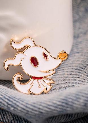 Значок пин the nightmare before christmas zero ужас перед сквозьем