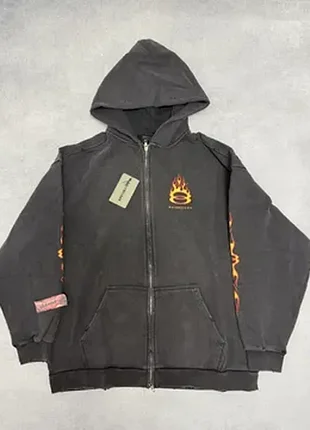 Худи balenciaga unity fire zip up hoodie m l