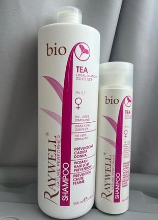 Шампунь проти випадіння волосся для жінок bio tea raywell