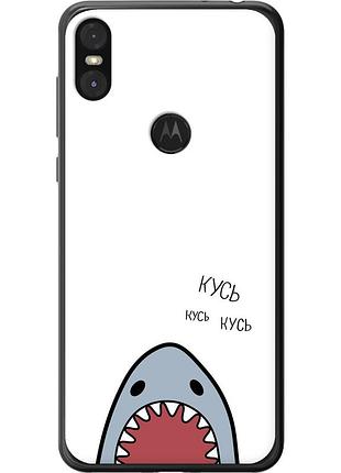 Чехол 2d пластиковый на телефон motorola one акула "4870t-1589-58250"