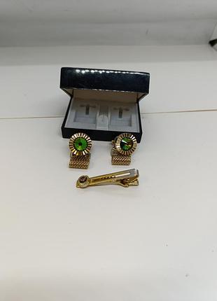 Набір запанок для сорочки та затискач для краватки goldollar finest quality запанки прищіпка на краватка прикраси для чоловіків
