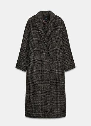 Легкое пальто с содержанием шерсти zara