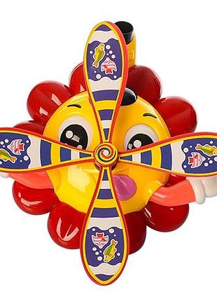 Детская каталка на палке "цветочек" 363(red-yellow) подвижные детали