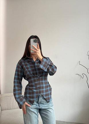 Жіноча сорочка з завʼязками на талії