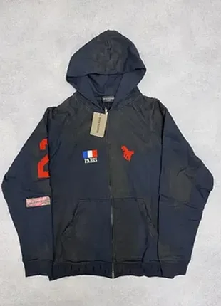 Зип худи balenciaga paris polo hoodie zip up