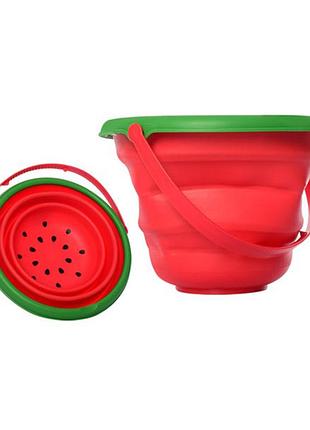 Детское игрушечное складное ведерко "фрукты" 6911n(red) красный
