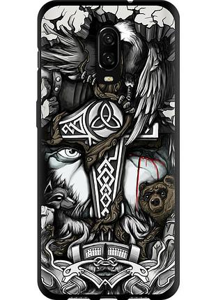 Чехол tpu на телефон oneplus 6t тату викинг "4098b-1587-58250"