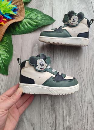 Дитячі хайтопи h&m mickey mouse зелені розмір 22