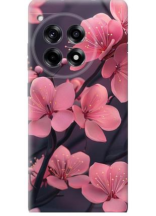 Чохол силіконовий на телефон oneplus 12r пурпурова сакура "6075u-3658-58250"