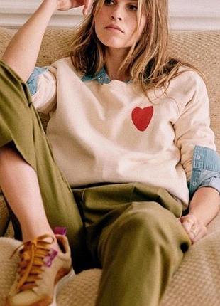 Sezane коттоновые брюки брюки лен/котон